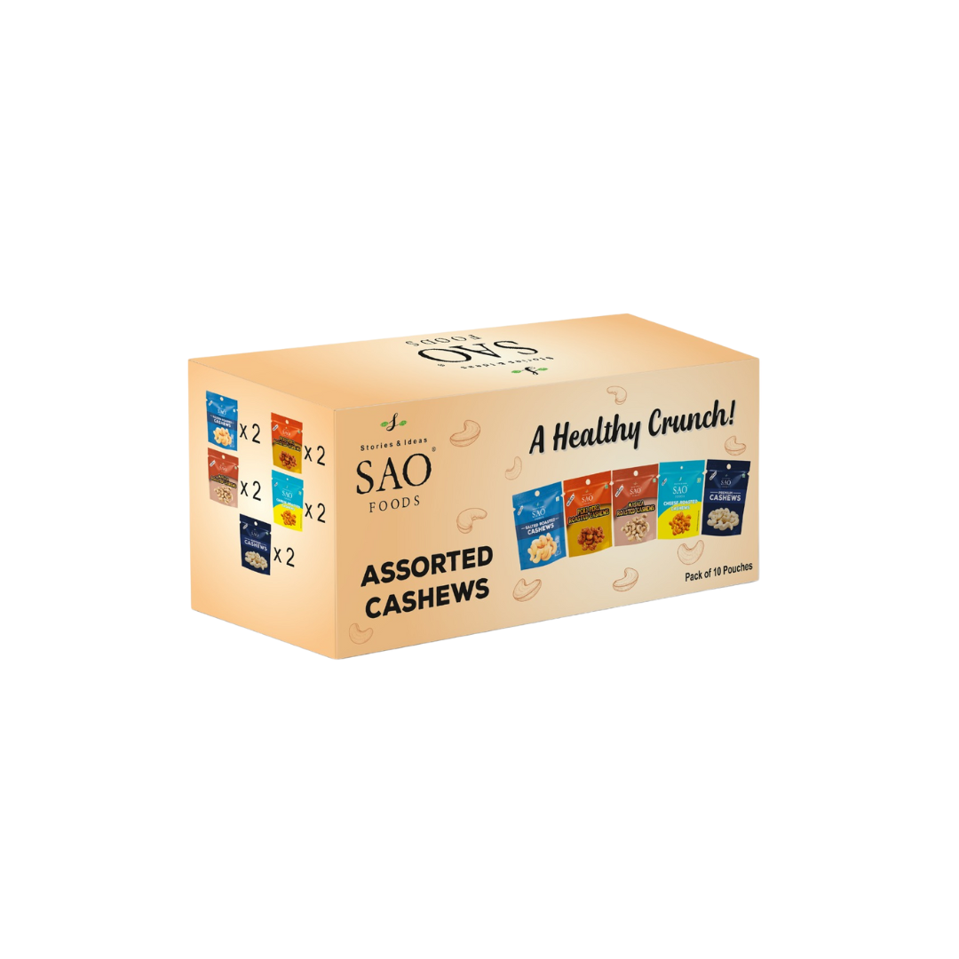 SAO Foods Assorted Cashews, different flavors